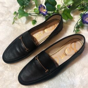 SAM EDELMAN WOMEN'S LIOR BLACK LEATHER LOAFER SHOES SIZE 8M FITS 8.5-9